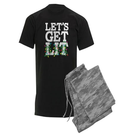 CafePress - Lets Get Lit - Men s Dark Pajamas