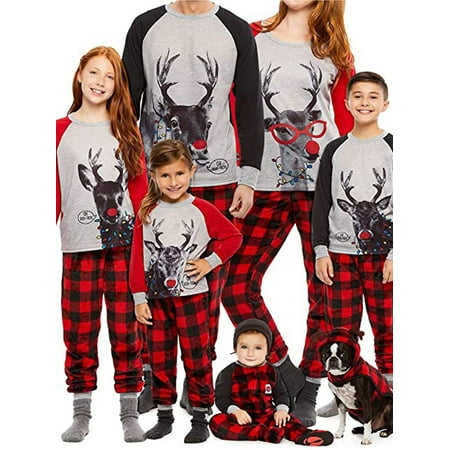Fanvereka Christmas Family Pajamas Sets Deer Print Long Sleeve Tops Plaid Long Pants
Fanvereka Christmas Family Pajamas Sets Deer Print Long Sleeve Tops Plaid Long Pants