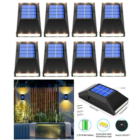 6PCS Solar Wall Light 6LED Stair Light Outdoor Landscape Decorative Light Garden Corner Step Light Wall
6PCS Solar Wall Light 6LED Stair Light Outdoor Landscape Decorative Light Garden Corner Step Light Wall