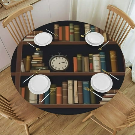 Books Bookshelf Reusable Table Cover Waterproof Round Elastic Fit Tablecloth for Picnic Party
Books Bookshelf Reusable Table Cover Waterproof Round Elastic Fit Tablecloth for Picnic Party