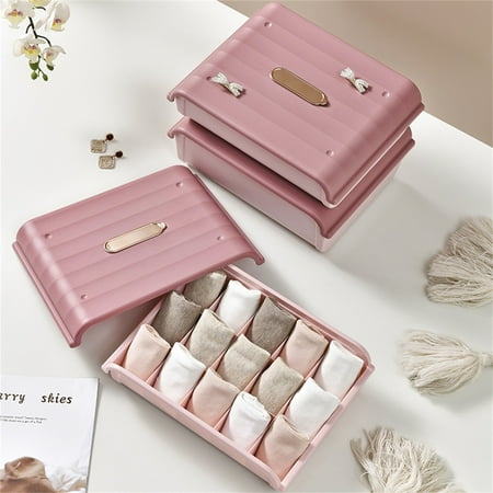 HeYii Separate Grids Underwear Organizer with Lid Plastic Ties Socks Bra Storage Holder Household Supplies
HeYii Separate Grids Underwear Organizer with Lid Plastic Ties Socks Bra Storage Holder Household Supplies