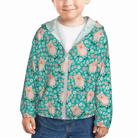 Sun Hoodie for Kids Pig And Flower Long Sleeve Swim Fishing Shirts Sun Protection Zip Up Jacket Clothing Athletic Hoodie 
Sun Hoodie for Kids Pig And Flower Long Sleeve Swim Fishing Shirts Sun Protection Zip Up Jacket Clothing Athletic Hoodie