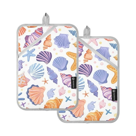 Pot Holders Set of 2 Heat Resistant 338℉ Kitchen Oven Gloves Potholder Cooking Baking Microwave Mitts Shell and Seastars
Pot Holders Set of 2 Heat Resistant 338℉ Kitchen Oven Gloves Potholder Cooking Baking Microwave Mitts Shell and Seastars