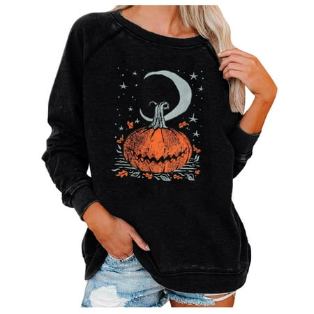 Ziloco Women Casual Full Sleeve Round Neck Tops Loose Shirts Blouse Halloween Print Graphic Sweatshirt maternity long sleeve shirts tunic tops to wear with leggings Black XL
Ziloco Women Casual Full Sleeve Round Neck Tops Loose Shirts Blouse Halloween Print Graphic Sweatshirt maternity long sleeve shirts tunic tops to wear with leggings Black XL