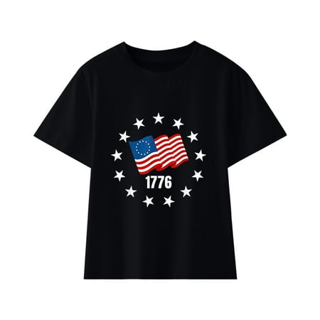 ZMHEGW Kid Toddler Shirts 4 Of July 3D Graphic Printed Short Sleeve Pullover Kids Tops Independence Day Print Black 140
ZMHEGW Kid Toddler Shirts 4 Of July 3D Graphic Printed Short Sleeve Pullover Kids Tops Independence Day Print Black 140