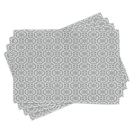 Ambesonne Grey Place Mats Set of 4 Antique Vintage Patterns Standard Size Grey White
Ambesonne Grey Place Mats Set of 4 Antique Vintage Patterns Standard Size Grey White