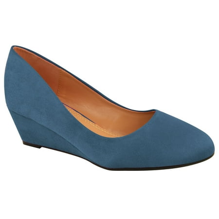 Fashion Thirsty Womens Ladies Court Shoes Low Wedge Sandals