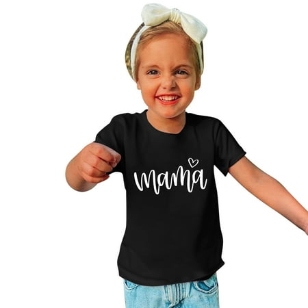 Lilgiuy Toddler Valentine s Day Shirts Boys Girls Summer Solid Color MaMa Letter Print T-Shirt Casual Short Sleeve Tee Tops for Matching Jeans Shorts (Black)
Lilgiuy Toddler Valentine s Day Shirts Boys Girls Summer Solid Color MaMa Letter Print T-Shirt Casual Short Sleeve Tee Tops for Matching Jeans Shorts (Black)