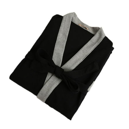 Mens Cotton Long Sleeve Open Front Kimono Bathrobe Waffle SPA Contrast Color Nig
Mens Cotton Long Sleeve Open Front Kimono Bathrobe Waffle SPA Contrast Color Nig