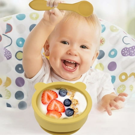 SunSunrise 1 Set Feeding Bowl Adorable Fall Resistant Bear Shape Silicon Suction Bowl with Spoon for Home
SunSunrise 1 Set Feeding Bowl Adorable Fall Resistant Bear Shape Silicon Suction Bowl with Spoon for Home