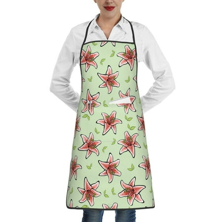Rocae Lilies Flowers for Kitchen Aprons for Women Adjustable Cooking Kitchen Chef Apron for Men with Pockets
Rocae Lilies Flowers for Kitchen Aprons for Women Adjustable Cooking Kitchen Chef Apron for Men with Pockets