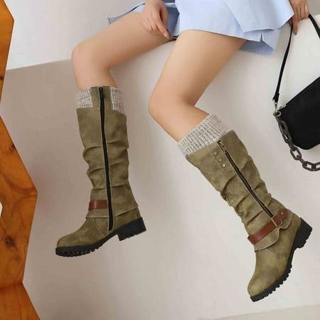 LYCAQL Womens Shoes Women s Winter Side Zipper Color Blocking Knitting Wool Low Heel Medium Boots Womens Socks Mid Calf Thin (Green 7)
LYCAQL Womens Shoes Women s Winter Side Zipper Color Blocking Knitting Wool Low Heel Medium Boots Womens Socks Mid Calf Thin (Green 7)