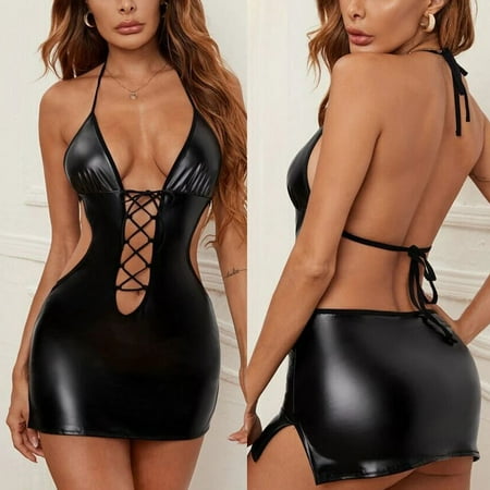 Cotonie Sexy Women Bandage Lingerie Leather Hollow Out Temptation Babydoll Underwear Sleepwear Dress
Cotonie Sexy Women Bandage Lingerie Leather Hollow Out Temptation Babydoll Underwear Sleepwear Dress