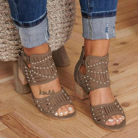 Tuscom Women Fashion Fish Mouth Sandals Open Toe Chunky Heels Solid Buckle Casual Shoes Sandals
Tuscom Women Fashion Fish Mouth Sandals Open Toe Chunky Heels Solid Buckle Casual Shoes Sandals