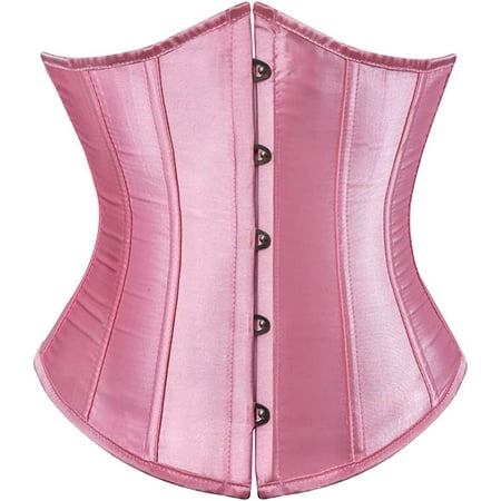 QWZNDZGR Women s 9427 Lace Up Boned Underbust Waist Trainer Corset