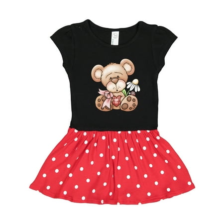 Inktastic Teddy Bear Ladybug Daisy Flower Gift Toddler Girl Dress