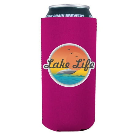 Lake Life 16 oz. Can Coolie (Magenta)