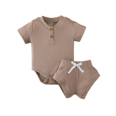 Gzhioc Newborn Girl Casual Short Pants Outfits Pure Color Short Sleeve Round Neck Button Romper + Elastic Triangle Shorts Set
Gzhioc Newborn Girl Casual Short Pants Outfits Pure Color Short Sleeve Round Neck Button Romper + Elastic Triangle Shorts Set