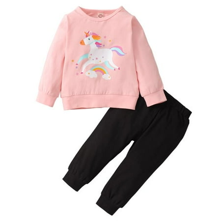 OLLUISNEO Infant Baby Girls Pants Outfits 12 Months Winter Clothes 18 Months Unicorn Cartoon Print Round Neck Long Sleeve Top Pants 2 PCS Set Pink
OLLUISNEO Infant Baby Girls Pants Outfits 12 Months Winter Clothes 18 Months Unicorn Cartoon Print Round Neck Long Sleeve Top Pants 2 PCS Set Pink