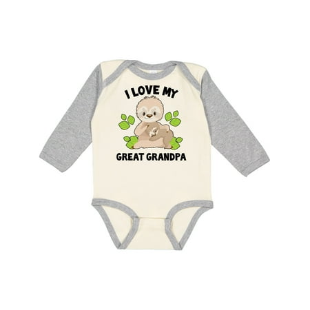 Inktastic Cute Sloth I Love My Great Grandpa with Green Leaves Gift Baby Boy or Baby Girl Long Sleeve Bodysuit
Inktastic Cute Sloth I Love My Great Grandpa with Green Leaves Gift Baby Boy or Baby Girl Long Sleeve Bodysuit