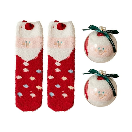 Fjofpr Christmas Ball Coral Fleece Socks Gift Box Christmas Gift Thickened Cartoon Sleep Socks
Fjofpr Christmas Ball Coral Fleece Socks Gift Box Christmas Gift Thickened Cartoon Sleep Socks