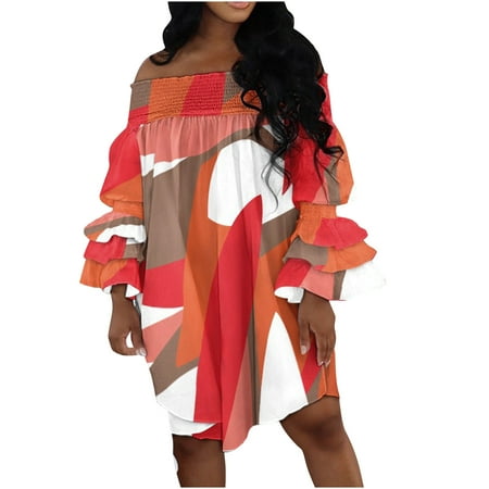 Sexy Fall Dresses for Women 2022 Corset Dress for Women Women Sexy Ruffle Long Sleeve Long Printed Off Shoulder Dresses Formal Dresses for Women Orange XXL
Sexy Fall Dresses for Women 2022 Corset Dress for Women Women Sexy Ruffle Long Sleeve Long Printed Off Shoulder Dresses Formal Dresses for Women Orange XXL