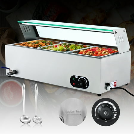 Wilprep Commercial Food Warmer 1200W Bain Marie Food Warmer with 3 Stainless Steel Pans
Wilprep Commercial Food Warmer 1200W Bain Marie Food Warmer with 3 Stainless Steel Pans