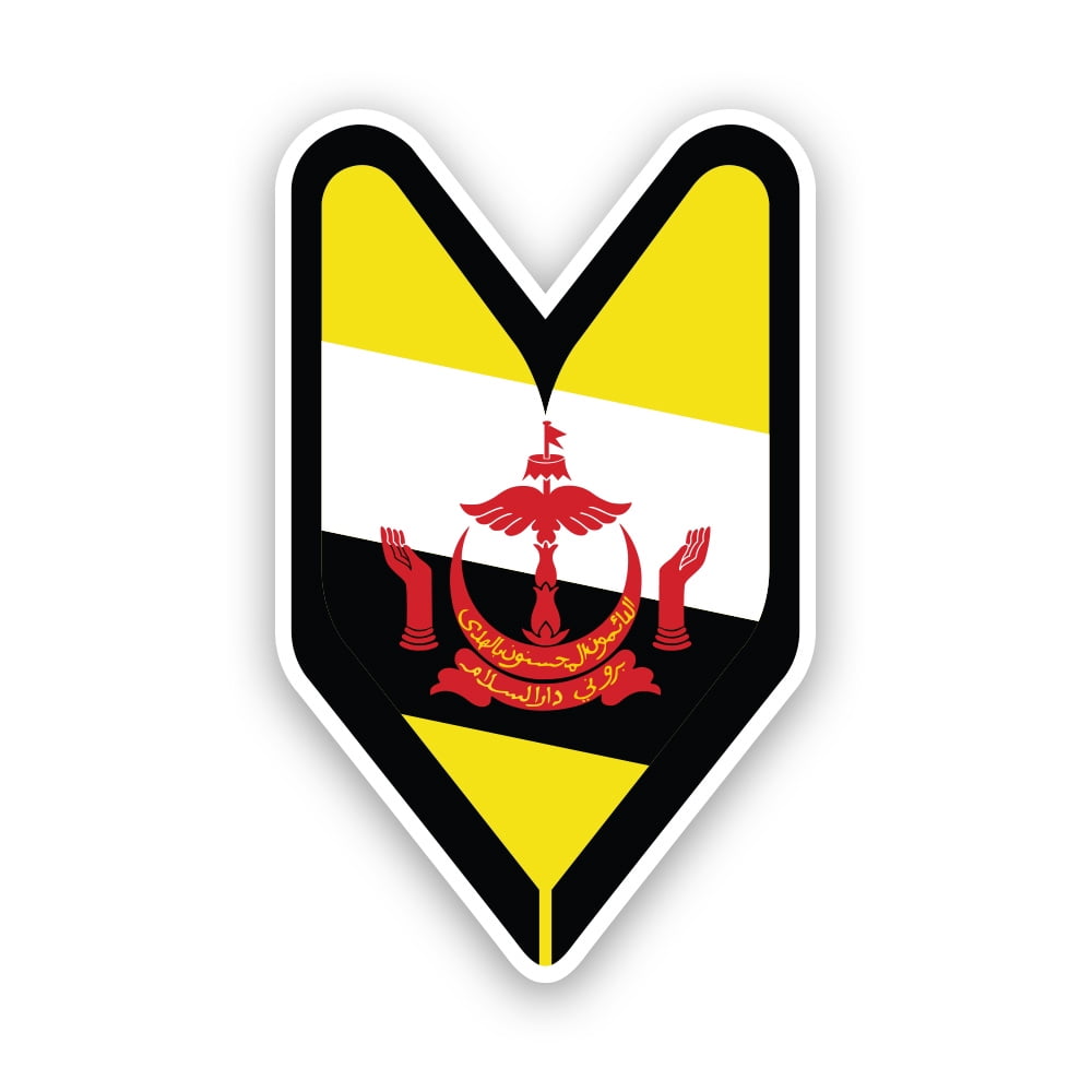 Bruneian Driver Badge Sticker Decal Self Adhesive Vinyl