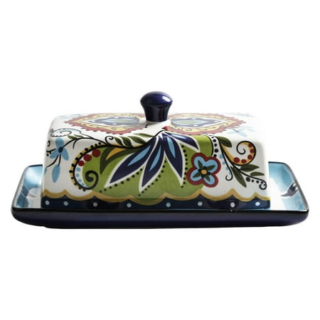 NUOLUX 1pc Ceramic Dish Food Service Plate Butter Dish Cheese Box Design Food Dish