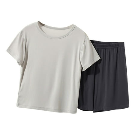 Children s Solid Color Summer Thin Short Sleeve + Shorts Casual Home Service Set Kids Clothes
Children s Solid Color Summer Thin Short Sleeve + Shorts Casual Home Service Set Kids Clothes