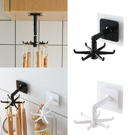 2Pcs 360° Rotating Folding Hook Self-Adhesive 180°Vertical Flip Waterproof Utility Hook Wall Mounted Kitchen Utensil Hanging Rack Easy to Use for Home Office Travel(White + Black)
2Pcs 360° Rotating Folding Hook Self-Adhesive 180°Vertical Flip Waterproof Utility Hook Wall Mounted Kitchen Utensil Hanging Rack Easy to Use for Home Office Travel(White + Black)