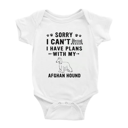 Sorry I Can t I Have Plans With My Afghan Hound Love Pet Dog Cute Baby Romper (White 18-24 Months)
Sorry I Can t I Have Plans With My Afghan Hound Love Pet Dog Cute Baby Romper (White 18-24 Months)