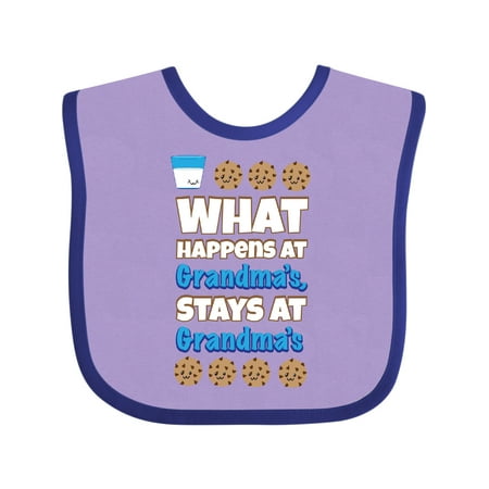 Inktastic What Happens at Grandma s Gift Baby Boy or Baby Girl Bib