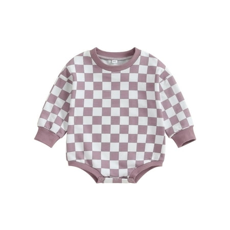 Wilcliar Toddler Baby Boys Girsl Sweatshirt Rompers Checkerboard Print Long Sleeve Jumpsuit Clothes
Wilcliar Toddler Baby Boys Girsl Sweatshirt Rompers Checkerboard Print Long Sleeve Jumpsuit Clothes