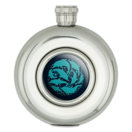 Dolphin Circle Sardines Ocean Fish Round Stainless Steel 5oz Hip Drink Flask
Dolphin Circle Sardines Ocean Fish Round Stainless Steel 5oz Hip Drink Flask