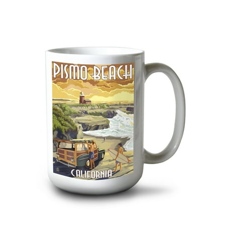 15 fl oz Ceramic Mug Pismo Beach California Woody and Lighthouse Dishwasher & Microwave Safe
15 fl oz Ceramic Mug Pismo Beach California Woody and Lighthouse Dishwasher & Microwave Safe