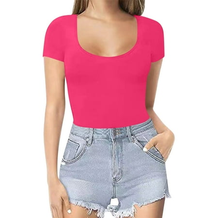 wofedyo pajamas for women Round Neck Short Sleeve Bodysuit Bodysuit Jumpsuit Pajamas Basic Solid Color Jumpsuit pajamas for women
wofedyo pajamas for women Round Neck Short Sleeve Bodysuit Bodysuit Jumpsuit Pajamas Basic Solid Color Jumpsuit pajamas for women