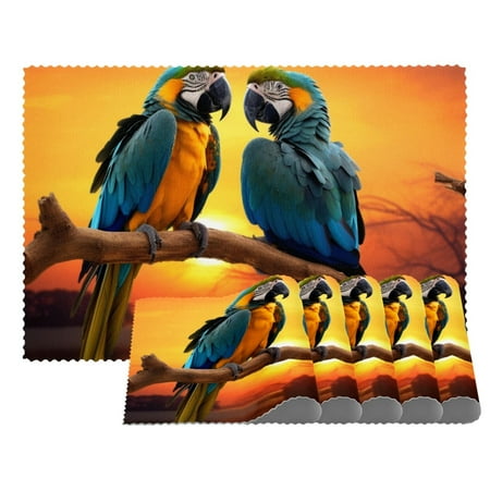 Placemats Set of 6 Non Slip Washable Table Placemats African Grassland Sunset Parrot
Placemats Set of 6 Non Slip Washable Table Placemats African Grassland Sunset Parrot