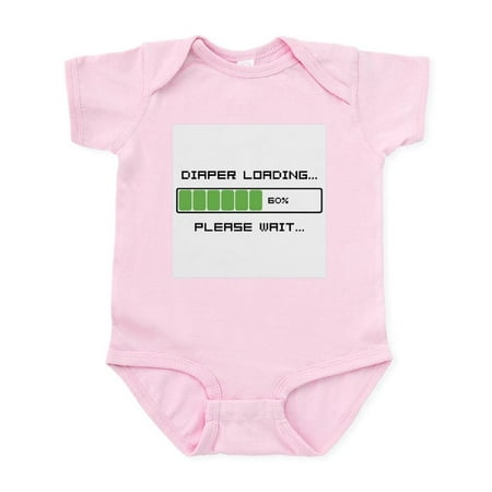 

CafePress - Diaper Loading Please Wait - Baby Light Bodysuit Size Newborn - 24 Months