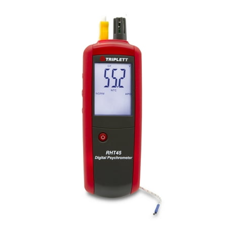 Triplett RHT45 Digital Psychrometer with Type K - Temperature Humidity Wet Bulb Dew Point
Triplett RHT45 Digital Psychrometer with Type K - Temperature Humidity Wet Bulb Dew Point