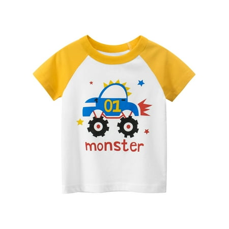 Yubatuo Unisex Baby T-Shirt Cotton Cute Cartoon Mechanical Print Tops For 1-7 Years Old Baby Boy Clothes Yellow 140
Yubatuo Unisex Baby T-Shirt Cotton Cute Cartoon Mechanical Print Tops For 1-7 Years Old Baby Boy Clothes Yellow 140