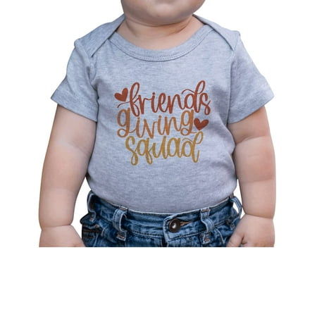 7 ate 9 Apparel Kids Happy Thanksgiving Shirts - Friendsgiving Squad - Grey Onepiece 6-12 Months
7 ate 9 Apparel Kids Happy Thanksgiving Shirts - Friendsgiving Squad - Grey Onepiece 6-12 Months