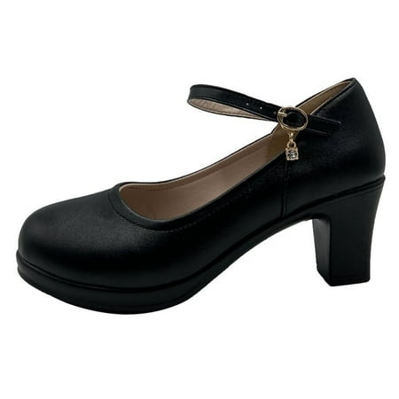 Buckle Casual Thick High Shoe Work Strap Platform Women Heel Pumps Womens Rhinestone Casual Shoes
Buckle Casual Thick High Shoe Work Strap Platform Women Heel Pumps Womens Rhinestone Casual Shoes