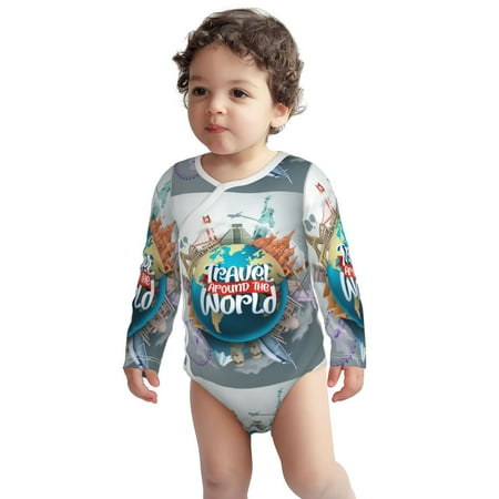 Fotbe Travel Around The World Pattern Unisex-baby Long-sleeve Bodysuit Long Sleeve Bodysuits One-piece 100% Organic Cotton for Infant Baby Boys Unisex-12 Months 
Fotbe Travel Around The World Pattern Unisex-baby Long-sleeve Bodysuit Long Sleeve Bodysuits One-piece 100% Organic Cotton for Infant Baby Boys Unisex-12 Months