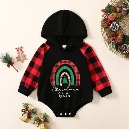 NIUREDLTD Baby Unisex Cotton Autumn Christmas Rainbow Print Long Sleeve Plaid Romper Hooded Bodysuit Clothes
NIUREDLTD Baby Unisex Cotton Autumn Christmas Rainbow Print Long Sleeve Plaid Romper Hooded Bodysuit Clothes