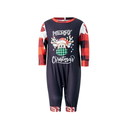 Amuver Christmas Matching Family Pajamas Plaid Tree Elk Letter Print Long-sleeve Pullover + Trousers Jumpsuit
Amuver Christmas Matching Family Pajamas Plaid Tree Elk Letter Print Long-sleeve Pullover + Trousers Jumpsuit