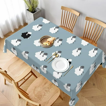 Tablecloth White Black Cartoon Sheep Pattern Table Cloth For Rectangle Tables Waterproof Resistant Picnic Table Covers For Kitchen Dining/Party(60x90in)
Tablecloth White Black Cartoon Sheep Pattern Table Cloth For Rectangle Tables Waterproof Resistant Picnic Table Covers For Kitchen Dining/Party(60x90in)