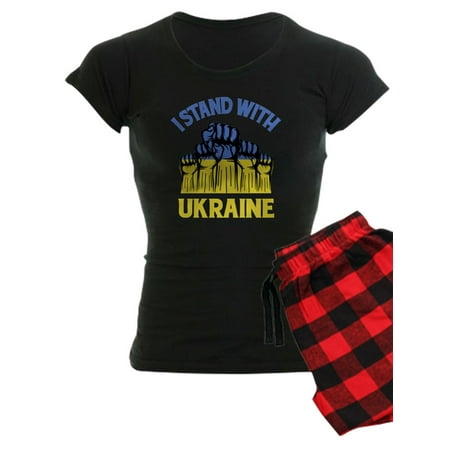 CafePress - I Stand With Ukraine Pajamas - Women s Dark Pajamas