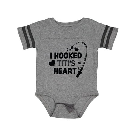 Inktastic I Hooked Titi s Heart with Fishing Rod Gift Baby Boy or Baby Girl Bodysuit
Inktastic I Hooked Titi s Heart with Fishing Rod Gift Baby Boy or Baby Girl Bodysuit