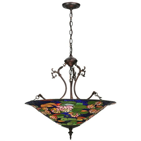 24 W Tiffany Pond Lily Inverted Pendant.602